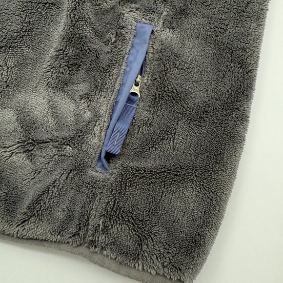 L.L. Bean Hi-Pile Fleece Snap Jacket Women’s XL Gray Ultraplush Sherpa Pullover - Picture 5 of 10